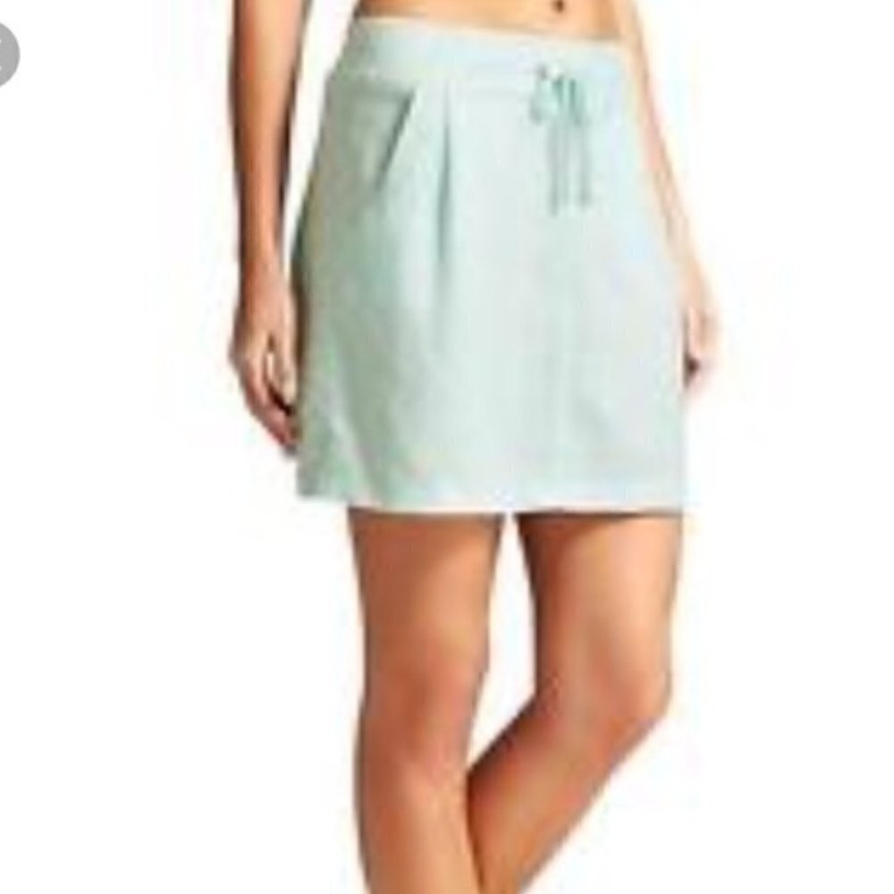 ATHLETA mint linen mini skirt